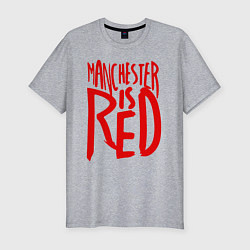 Футболка slim-fit Manchester is Red, цвет: меланж