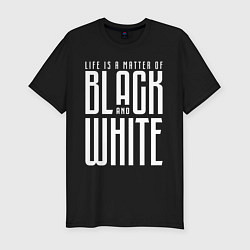 Мужская slim-футболка Juventus: Black & White