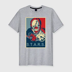Футболка slim-fit STARS, цвет: меланж