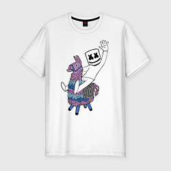 Мужская slim-футболка Marshmello x Llama