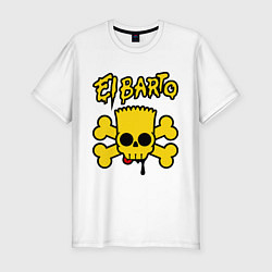 Футболка slim-fit El Barto, цвет: белый