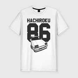 Мужская slim-футболка Toyota AE86 Hachiroku