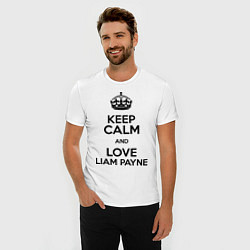 Футболка slim-fit Keep Calm & Love Liam Payne, цвет: белый — фото 2