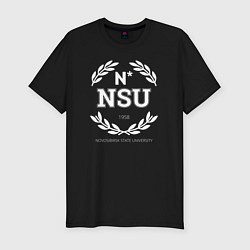 Футболка slim-fit NSU, цвет: черный