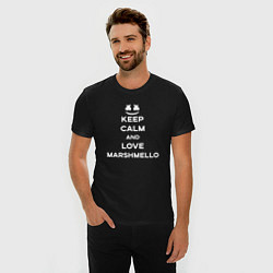Футболка slim-fit Keep Calm & Love Marshmello, цвет: черный — фото 2