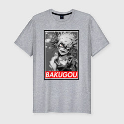 Мужская slim-футболка BAKUGOU monochrome