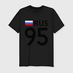 Футболка slim-fit RUS 95, цвет: черный