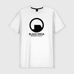 Футболка slim-fit Black Mesa: Research Facility, цвет: белый