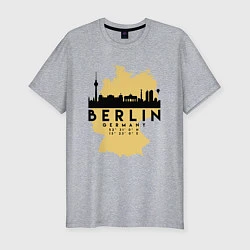 Мужская slim-футболка Берлин - Германия