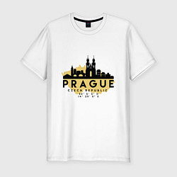 Мужская slim-футболка Прага - Чехия
