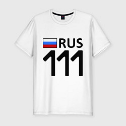 Футболка slim-fit RUS 111, цвет: белый