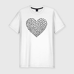 Мужская slim-футболка Собаковое сердце