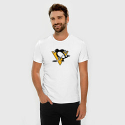 Футболка slim-fit Pittsburgh Penguins: Evgeni Malkin, цвет: белый — фото 2