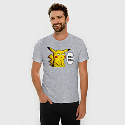 Футболка slim-fit Pika Pika Okay, цвет: меланж — фото 2