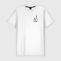 Мужская slim-футболка Москва-чёрный логотип