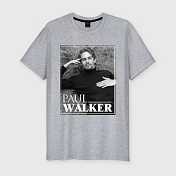 Футболка slim-fit Paul Walker, цвет: меланж