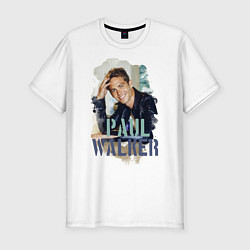 Футболка slim-fit Paul Walker, цвет: белый