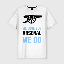 Футболка slim-fit We love you Arsenal, цвет: белый