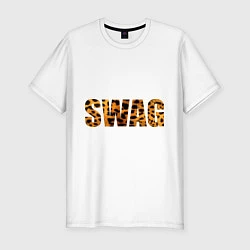 Футболка slim-fit SWAG Leopard, цвет: белый