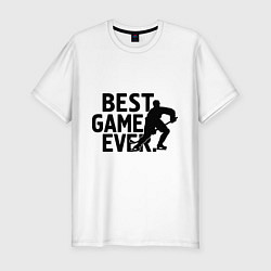 Мужская slim-футболка Hockey - best game