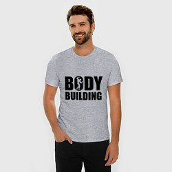 Футболка slim-fit Bodybuilding, цвет: меланж — фото 2