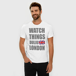 Футболка slim-fit Watch Things Duliu London, цвет: белый — фото 2