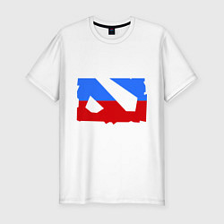 Футболка slim-fit Dota 2: Russian Community, цвет: белый