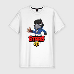 Футболка slim-fit BRAWL STARS CROW, цвет: белый