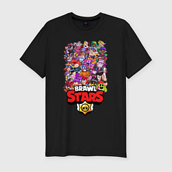 Футболка slim-fit BRAWL STARS ВСЕ БРАВЛЫ БРАВЛ СТАРС, цвет: черный