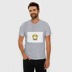 Футболка slim-fit I like you, цвет: меланж — фото 2