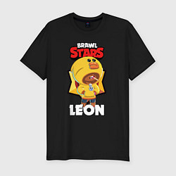 Мужская slim-футболка BRAWL STARS SALLY LEON