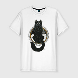 Мужская slim-футболка Йольский кот