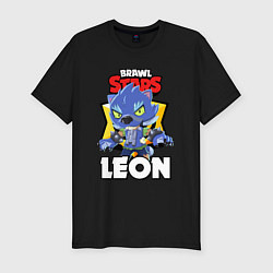 Футболка slim-fit BRAWL STARS ОБОРОТЕНЬ LEON, цвет: черный