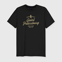 Мужская slim-футболка Санкт-Петербург Gold Classic