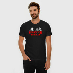 Футболка slim-fit STRANGER THINGS, цвет: черный — фото 2