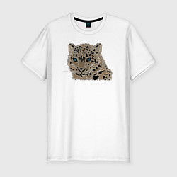 Футболка slim-fit Metallized Snow Leopard, цвет: белый