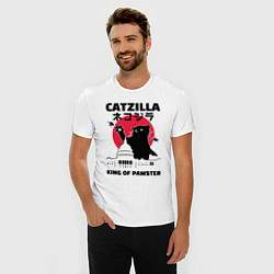 Футболка slim-fit Catzilla King of Pawster, цвет: белый — фото 2