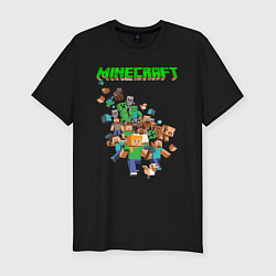 Футболка slim-fit Minecraft, цвет: черный