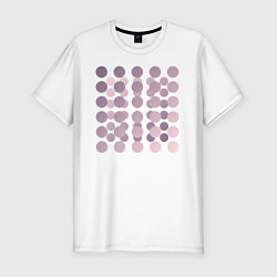 Футболка slim-fit Abstract circles, цвет: белый