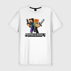 Футболка slim-fit MINECRAFT, цвет: белый