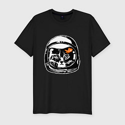 Футболка slim-fit Space Cat, цвет: черный