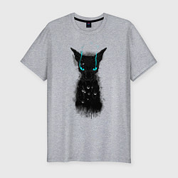 Футболка slim-fit Dark Cat, цвет: меланж