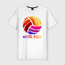 Мужская slim-футболка Мяч для водного поло