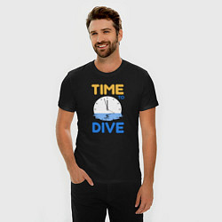 Футболка slim-fit Time to dive, цвет: черный — фото 2