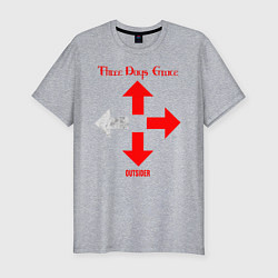 Футболка slim-fit Three Days Grace, цвет: меланж