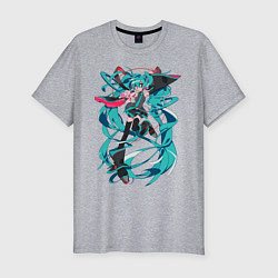 Футболка slim-fit Hatsune Miku Expo, цвет: меланж