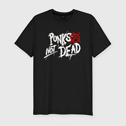 Мужская slim-футболка Punks not dead