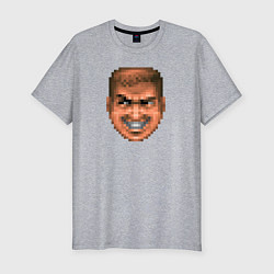 Мужская slim-футболка Doom Guy Happy Face