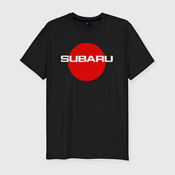 Футболка slim-fit SUBARU, цвет: черный