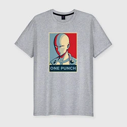 Футболка slim-fit ONE-PUNCH MAN, цвет: меланж